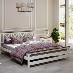 Двуспальная кровать из массива березы "MILANO"