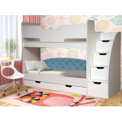 Кроватка 2-ярусная "FANTASY" c Лестницей-комодом
